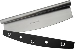 Checkered Chef Pizza Cutter Sharp Rocker Blade With Cover