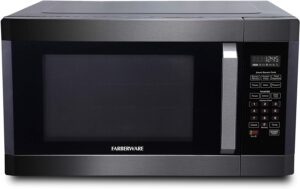 Farberware Black FMO16AHTBSA 1.6 Cu. Ft. 1300-Watt Microwave Oven with Smart Sensor Cooking, Inverter Technology