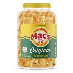 Mac's Original Fried Pork Skins 11oz Barrel