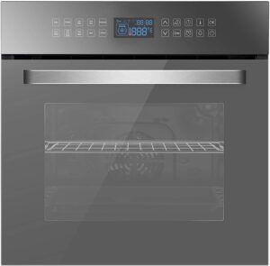 Empava 24 Inch Electric Single Wall Oven 10 Cooking Functions Deluxe 360°v