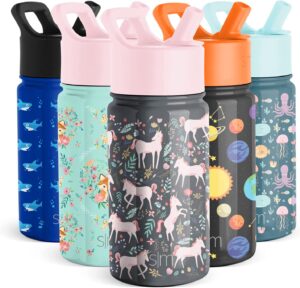 Simple kid's water bottle with straw lid